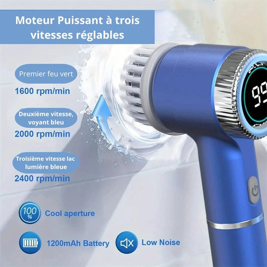 🌀 Brosse Électrique Multifonction – Nettoyage facile et rapide