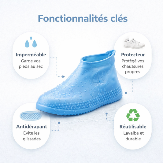 Sur-chaussures Imperméables en Silicone